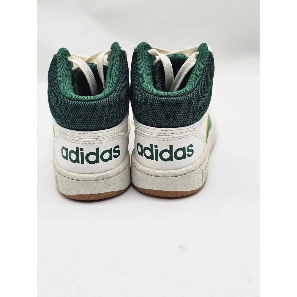 Adidas Hoops 3.0 Mid Sneakers Kids 13K White Green Mid Top Basketball
